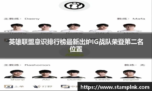 英雄联盟意识排行榜最新出炉IG战队荣登第二名位置